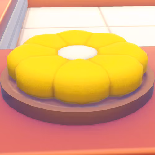 Uma imagem Pokémon Pokopia da almofada de flores obtida durante o evento Hoppip