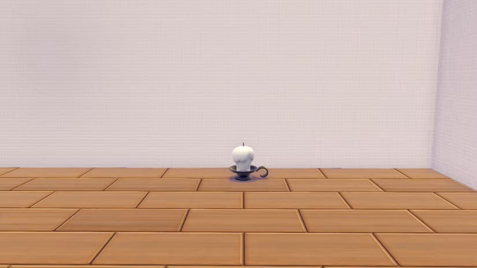 Uma vela que lembra um Litwick em Pokopia