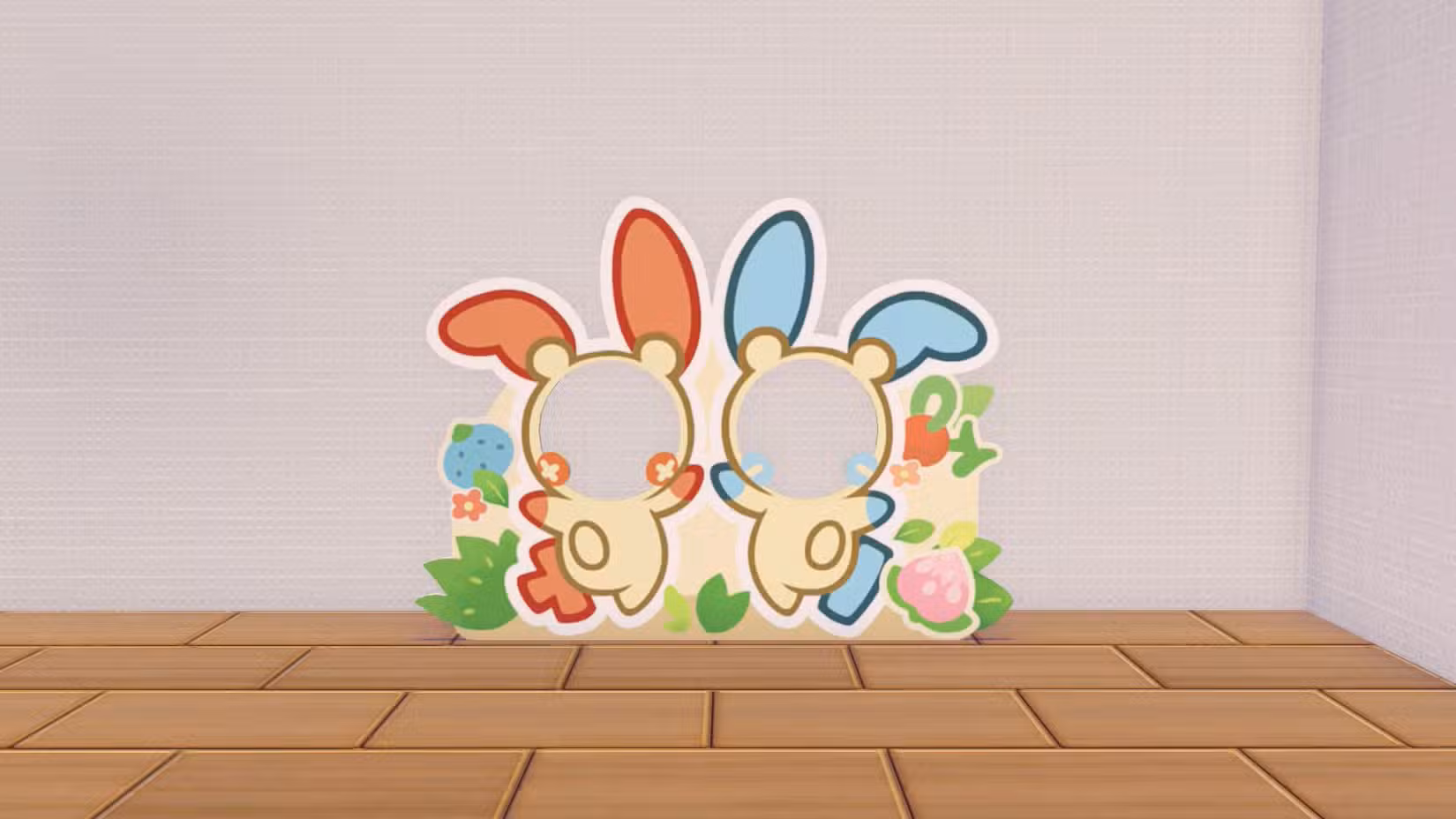 Um recorte de Plusle e Minun em Pokopia.