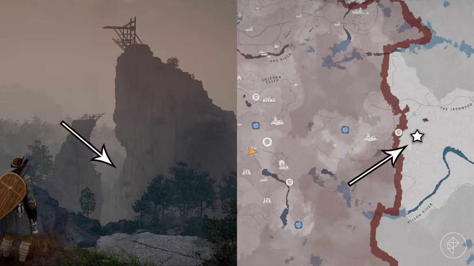 The Trembling Gorge no Crimson Desert, onde os jogadores devem encontrar a Relíquia de Pororin.