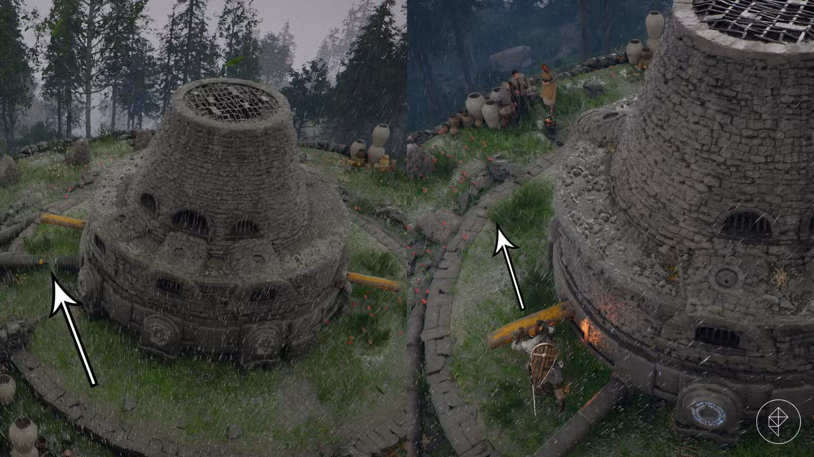 Kliff conserta o forno desconectado no Deserto Carmesim.