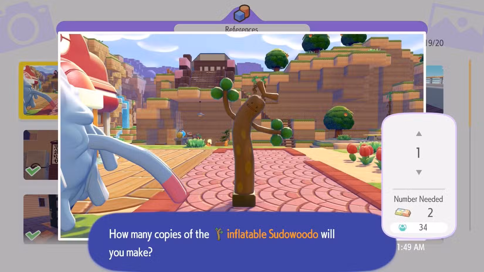 Uma impressora pede Pokémetal raro para fazer mais itens infláveis ​​do Sudowoodo.