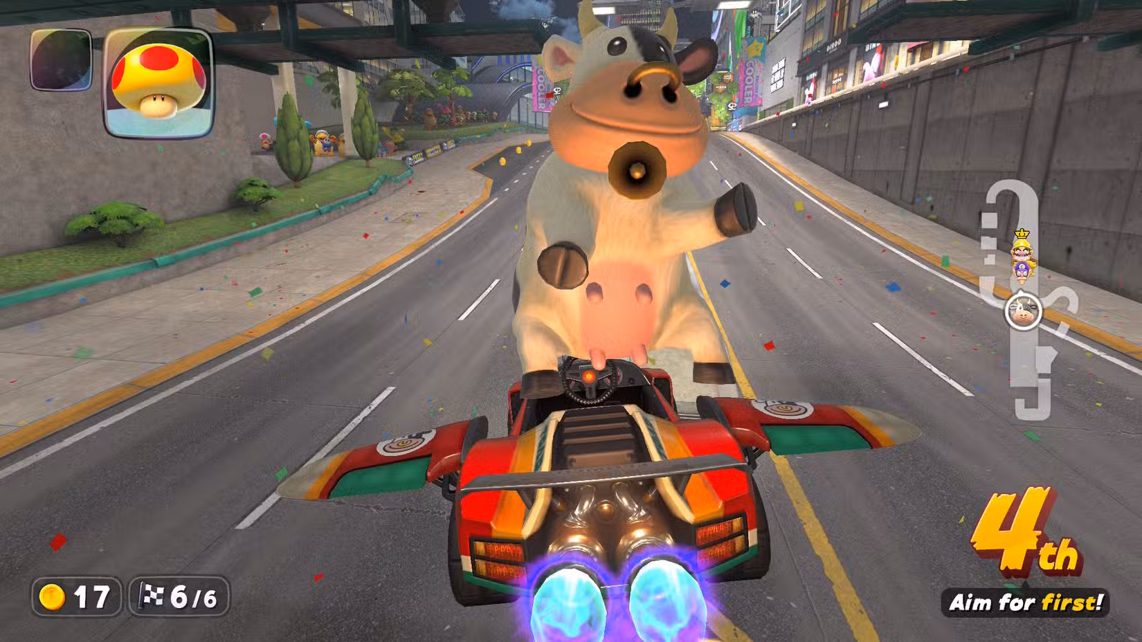 Estou jogando Mario Kart World todos os dias, então acho que foi um bom jogo de lançamento