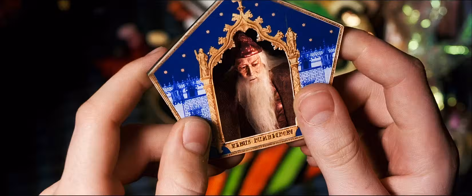 Cartão sapo de chocolate com Dumbledore