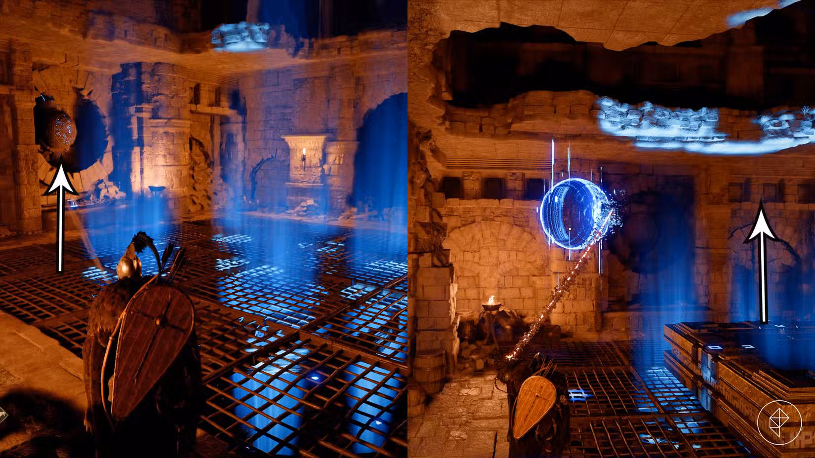 Kliff invoca o elevador no Spire of Soaring no Crimson Desert.