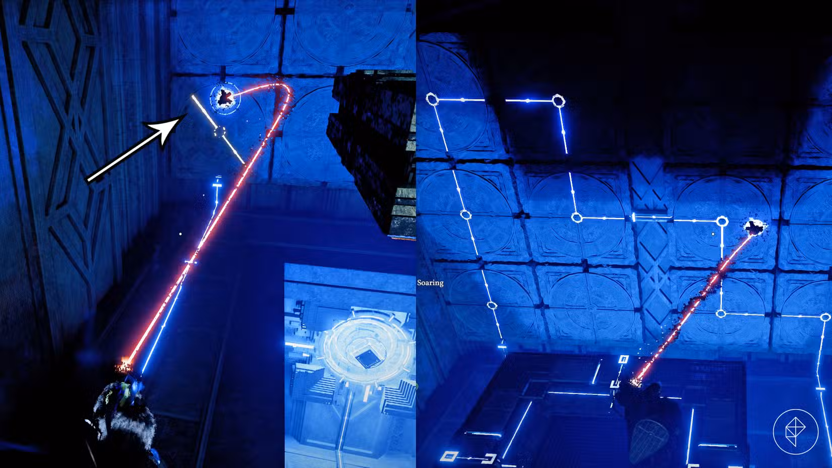 A solução do quebra-cabeça da parede Spire of Soaring no Crimson Desert.