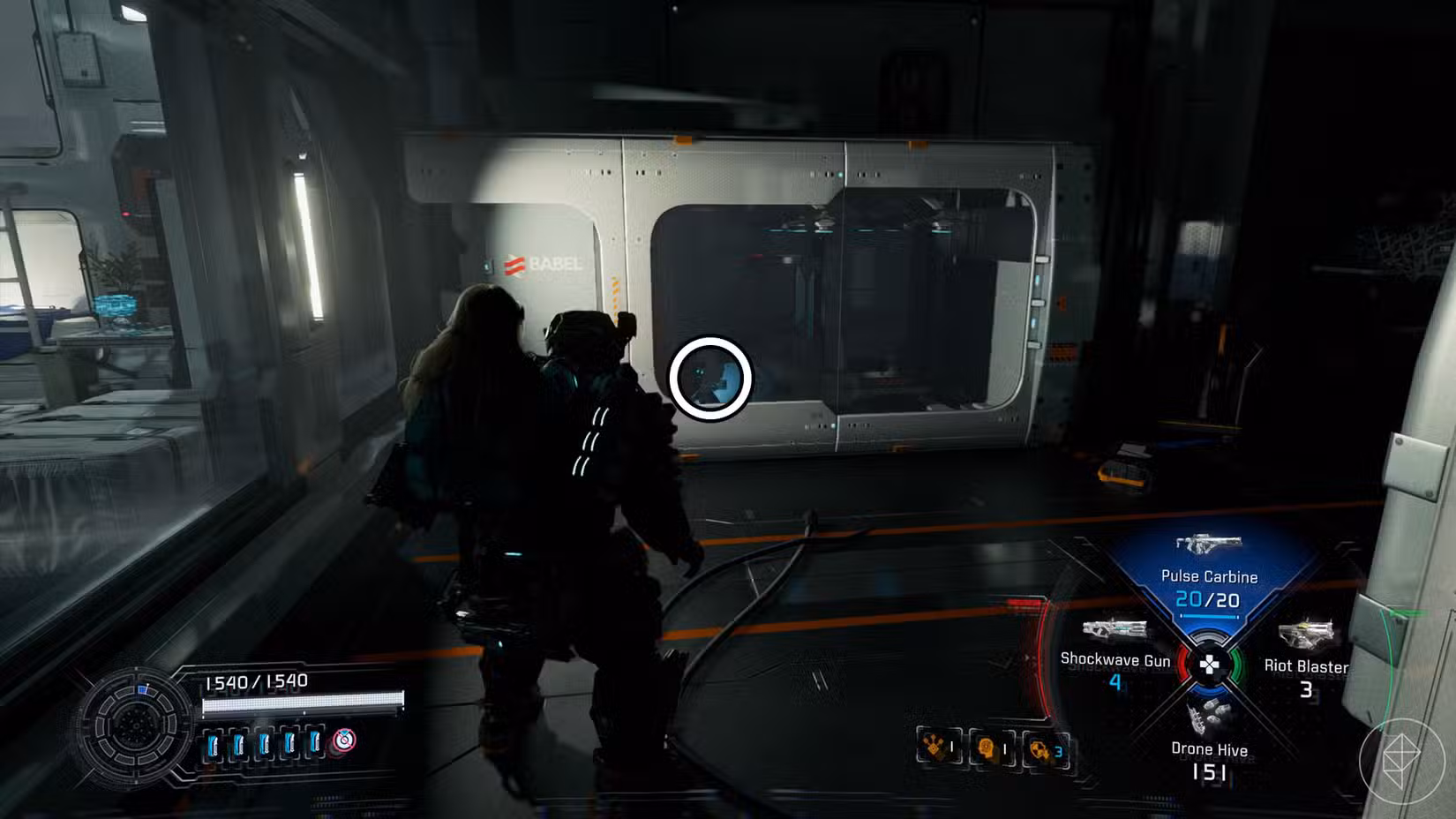 Uma captura de tela do Pragmata mostrando a localização de uma figura da Mini Cabine