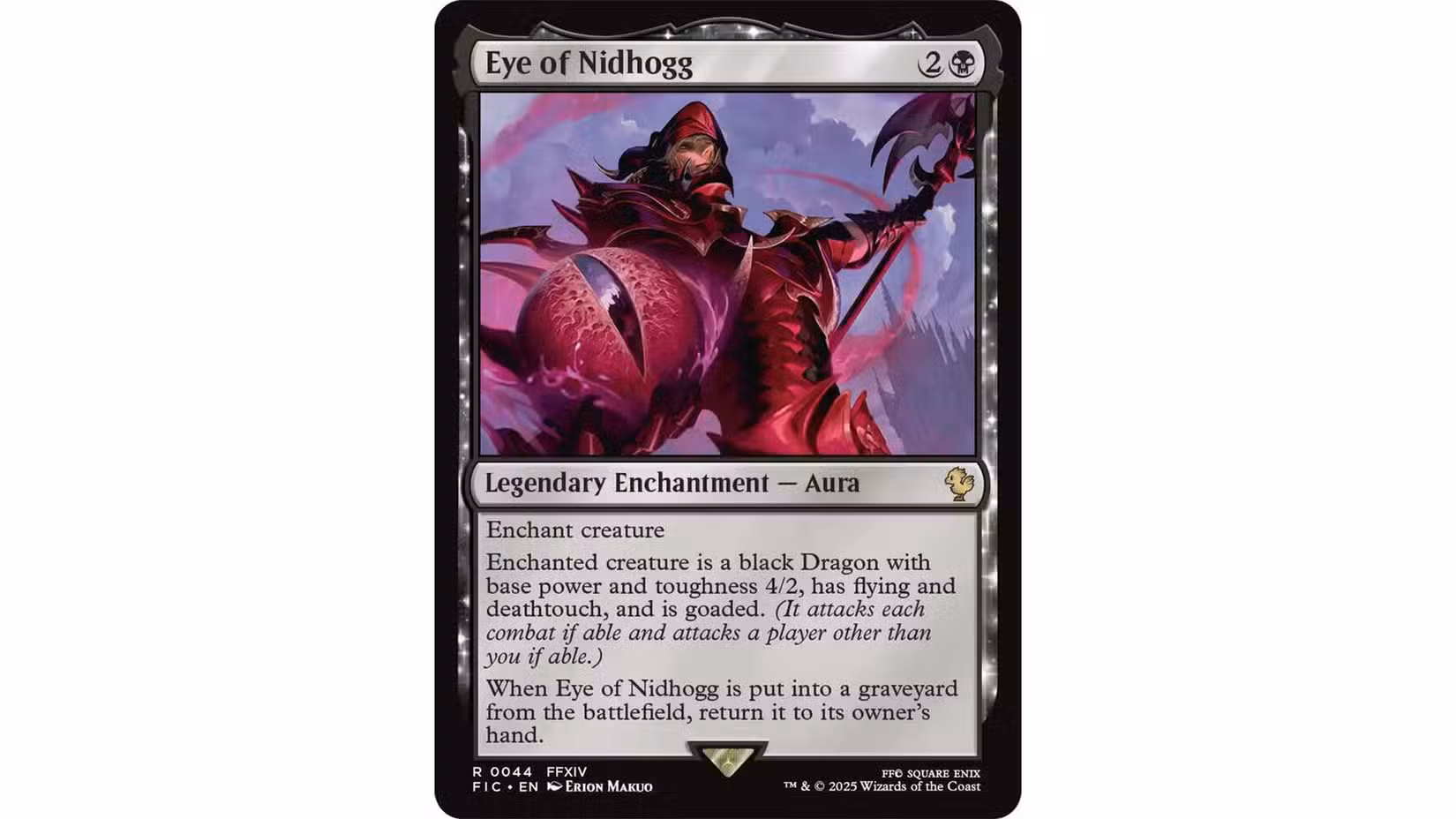 Cartão Eye of Nidhogg MTG em um fundo branco