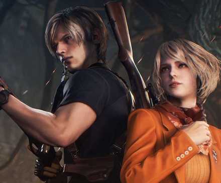Leon Kennedy ao lado de Ashley Graham no remake de Resident Evil 4