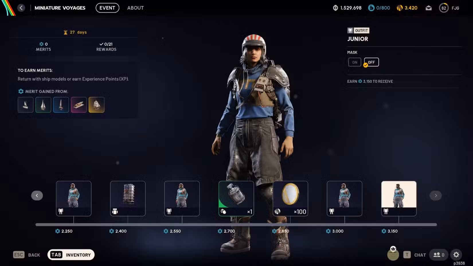 A lista de recompensas em Arc Raiders para o evento Miniature Voyages.