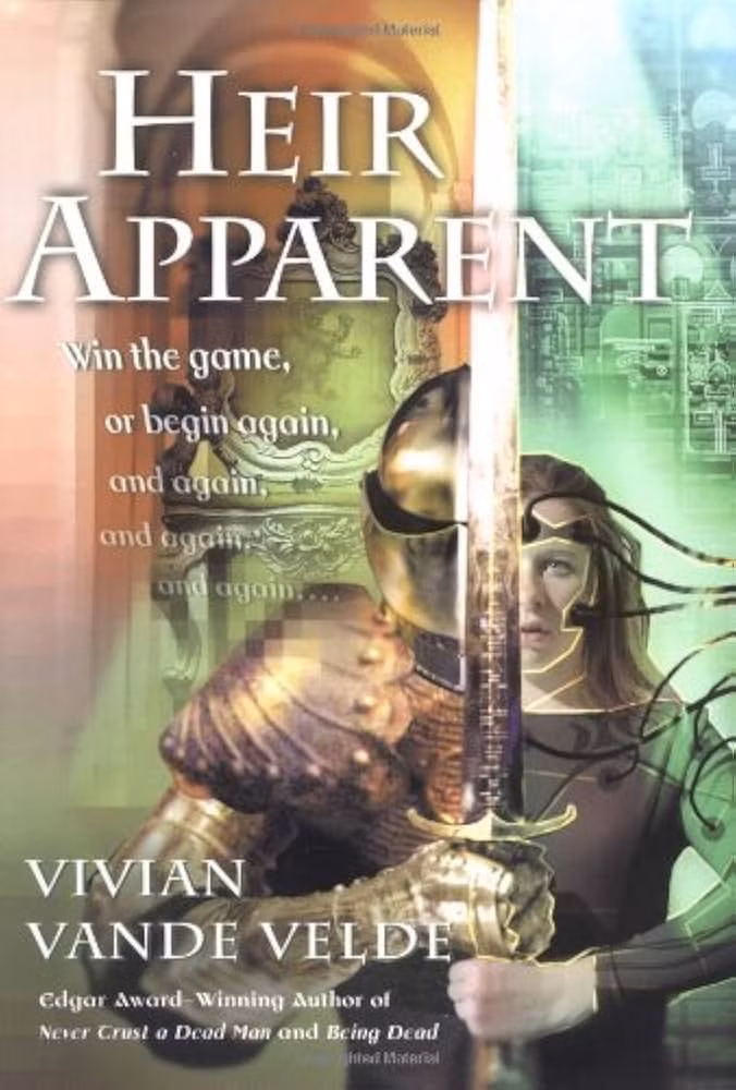 A capa de um livro retrata uma jovem meio vestida com uma armadura medieval e meio ligada a fios de computador