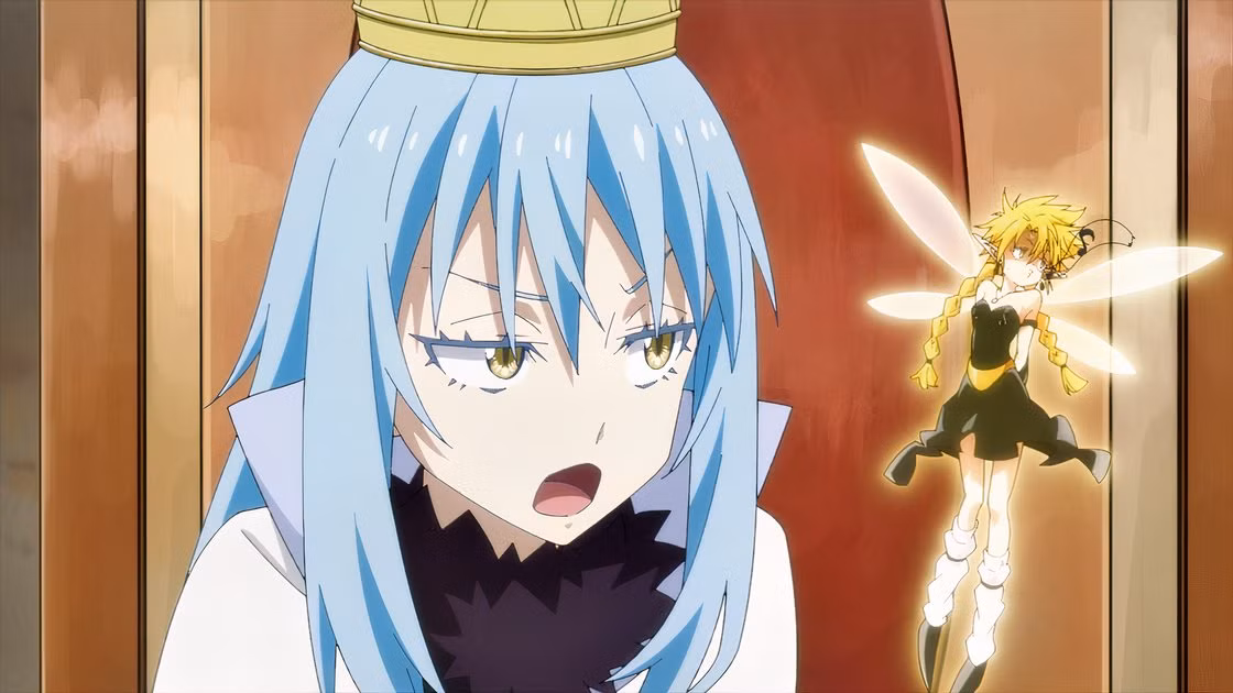 Rimuru brinca com Ramiris em That Time I Got Reincarnated as a Slime