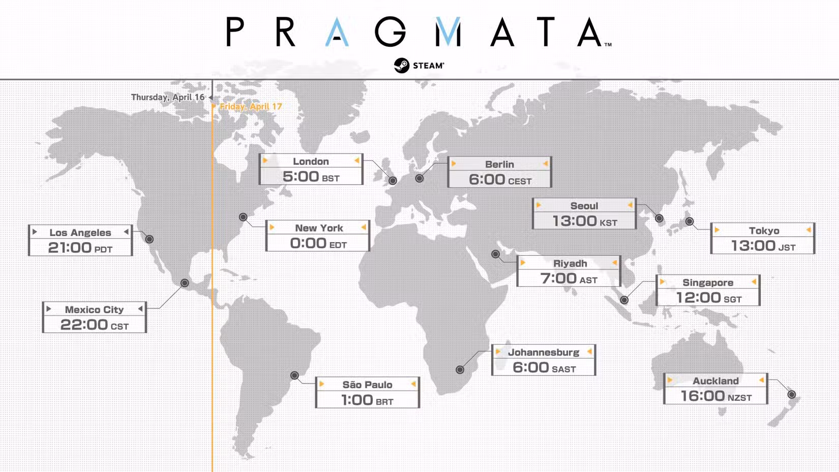 Tempos de lançamento global do Pragmata para PC