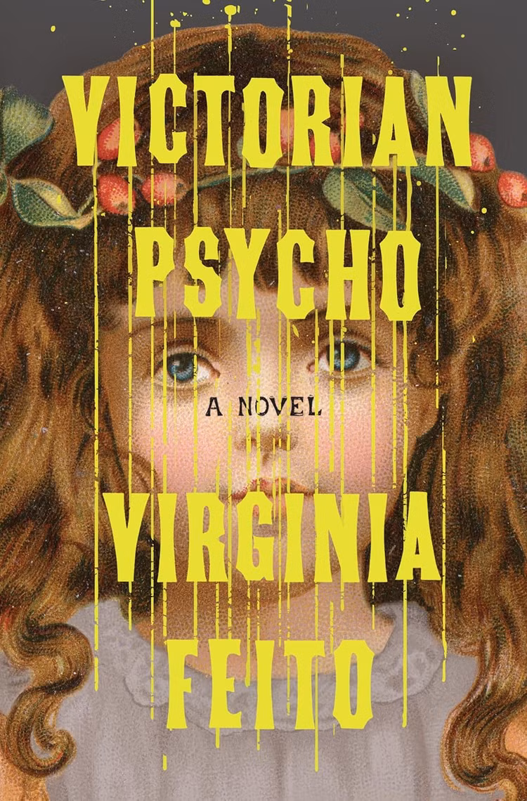 A capa de um livro retrata uma linda boneca com um longo marrom pintado com tinta amarela