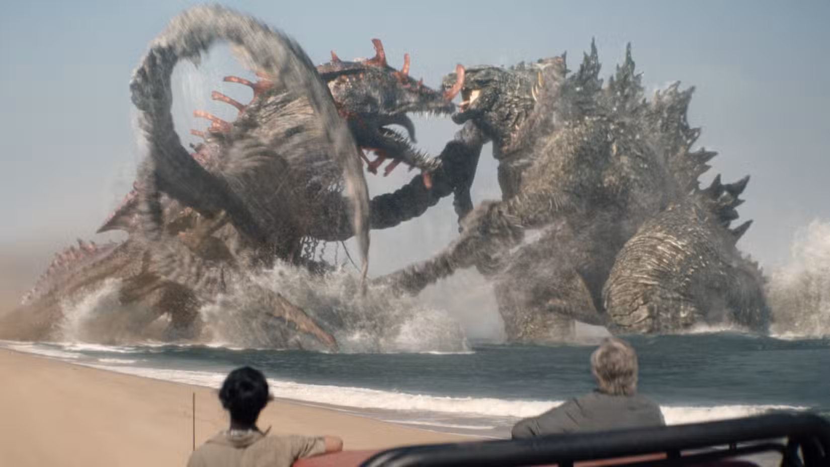 TitanX luta contra Godzilla no oceano da costa de Godzilla