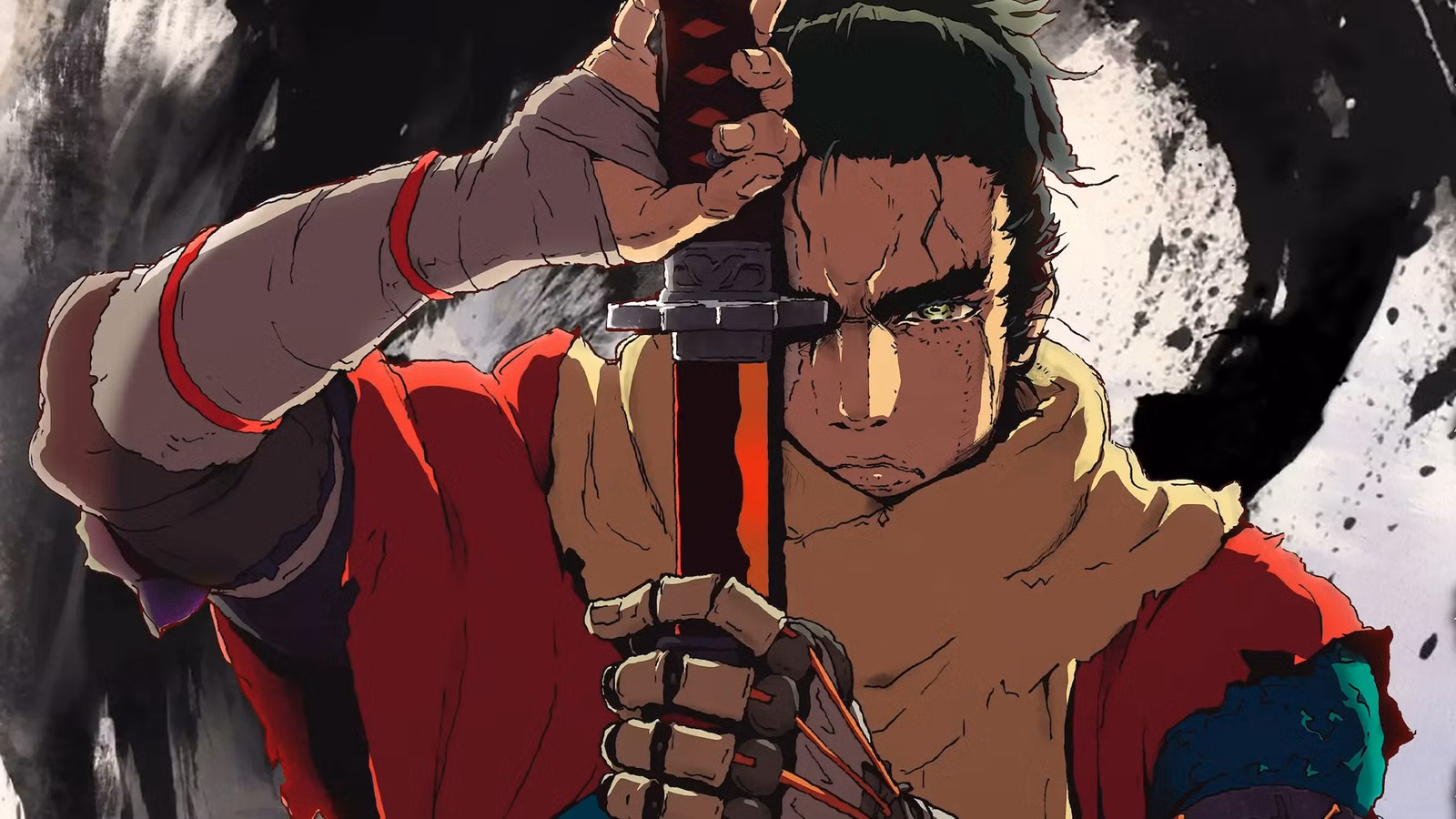 Uma imagem de Wolf do anime Sekiro: No Defeat