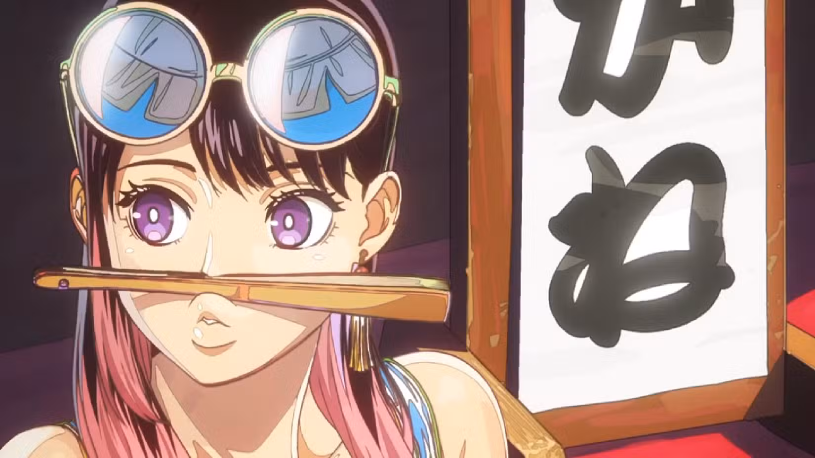 Filmado de Akane-banashi de Akane nos créditos finais. 