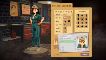 A protagonista feminina do próximo simulador de veículo japonês, Honcho. 