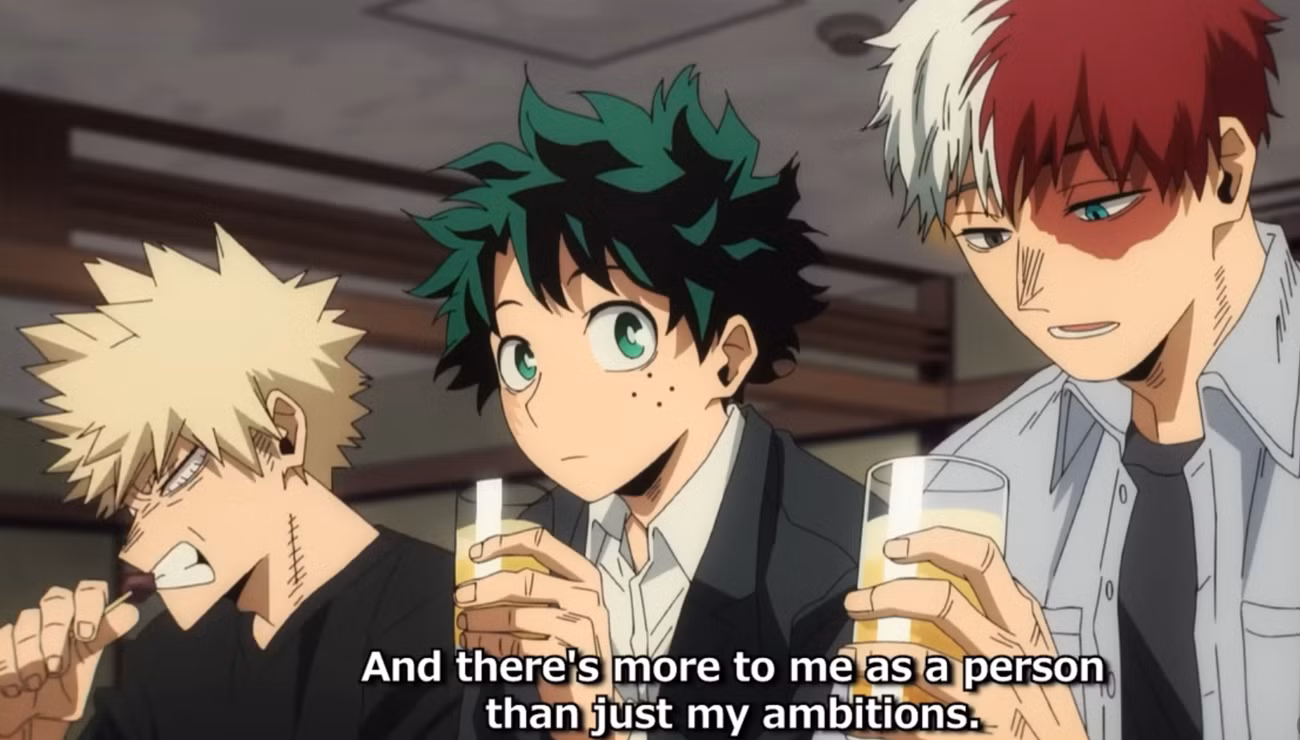 Midoriya Bakugo e Shoto em My Hero Academia Mais